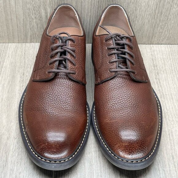 1901 Dress Shoes Mens Size 8.5M Lace Up Oxford Pebbled Leather Brown main image 7